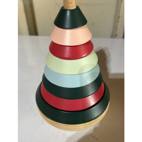 Hearth & Hand by Magnolia Wooden Stacking Ring Tower - Multicolor