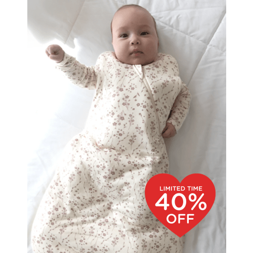 Posie Mauve 1.0 TOG Bamboo Viscose Swaddle Sleep Sack | günamüna