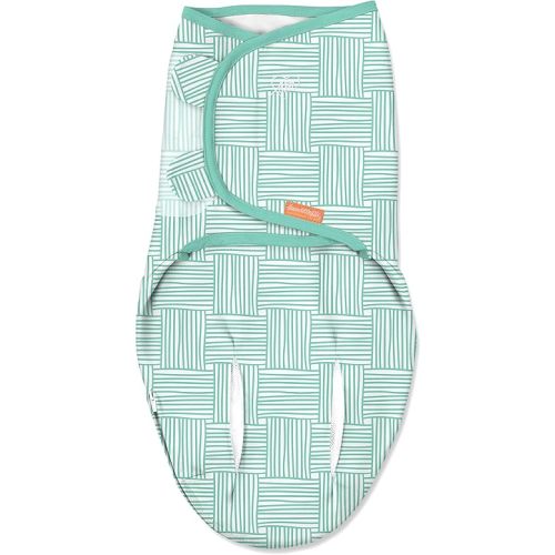 SwaddleMe Luxe Perfect Temp Swaddle with 100% Organic Cotton - Small/Medium, 1 Pack, Basket Weave, 0-3 Months