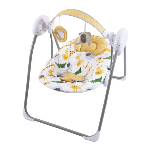 Baby Swing for Infant,Newborn Swing with Music,5 Speed Levels,Timing Setting,Soft Cushion,Foldable Infant Swing for Indoor Outdoor Use 0-9 Months