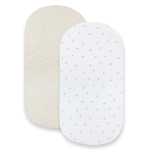 Organic Cotton Fitted Bassinet Sheet 2 Pack