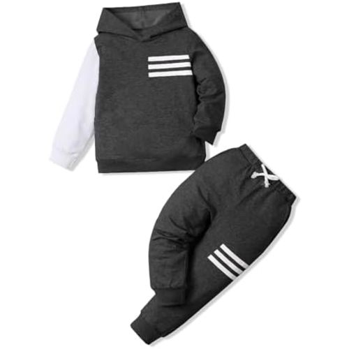 Toddler Boy Clothes Long Sleeve Hoodie Sweatsuits Tops and Pants 2Pcs Boys Fall Winter Outfits Set