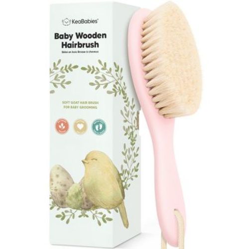 Keababies Baby Hair Brush, Oval Cradle Cap Brush, Soft Baby Brush For Infant, Newborn Hairbrush For Girls, Boys, Baby Scalp Brush (oval, Blush)