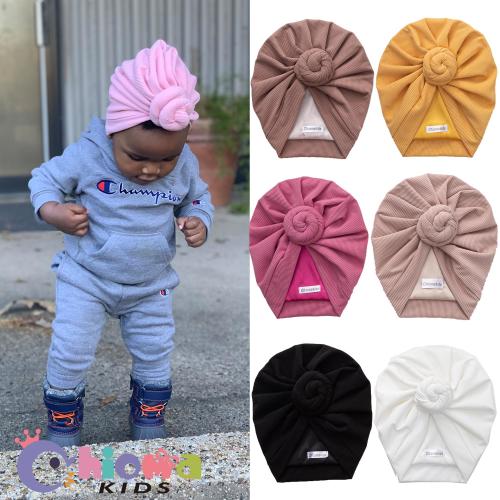 SATIN LINED BABY Turbans– No More Balding, Pre-Tied Topknot Bun Turban Hair Protection for Babies, Baby shower Gifts Soft & Comfortable Caps