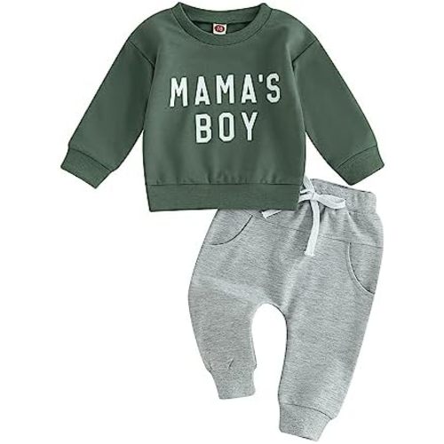 Toddler Baby Boy Thanksgiving Outfit Letter Print Sweatshirt Solid Color Pant Little Dude Baby Fall Winter Clothes