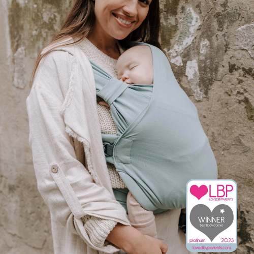 Boba Bliss Baby Wrap Carrier in Sea Mist