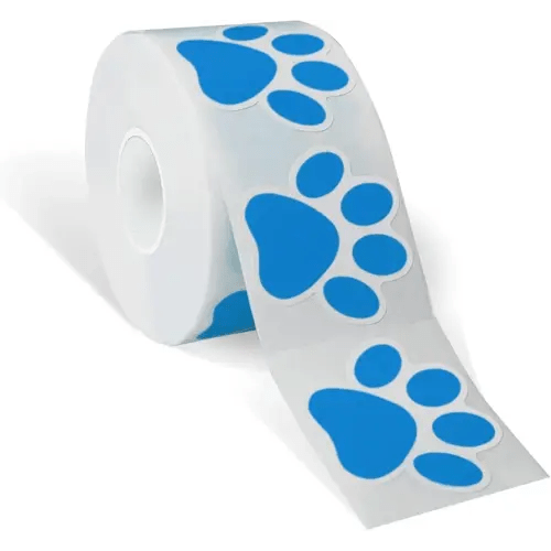 STARLIBOO Paw Print Stickers, 1.5 inch, 600pcs, Blue
