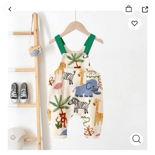 Baby Animals Printing Overalls