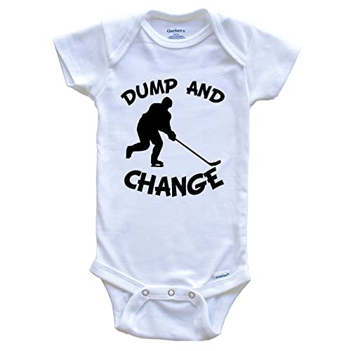 Really Awesome Shirts Dump And Change Funny Hockey One Piece Baby Bodysuit