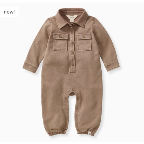 Acid Wash Organic Baby Boy Jumpsuit - Ginger Loaf – Burt's Bees Baby