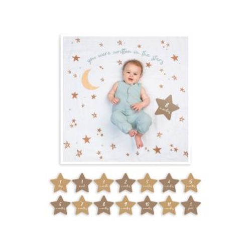 Written in the Stars Baby Blanket & Age Cards Set