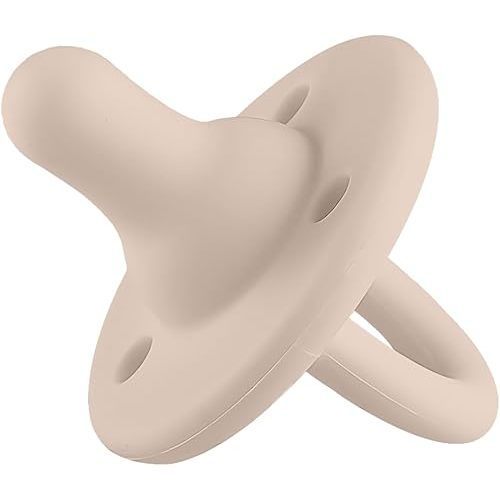 Lee Lee and Me Paci - Sand Color - 100% Medical Grade Silicone Pacifier Breast-Like Nipple Design for Better Latch - Size 0-18 Months