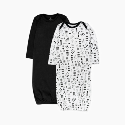 Honest Baby Clothing 2-Pack Organic Cotton Sleeper Gowns - Pattern Play, 0-6 M, 2