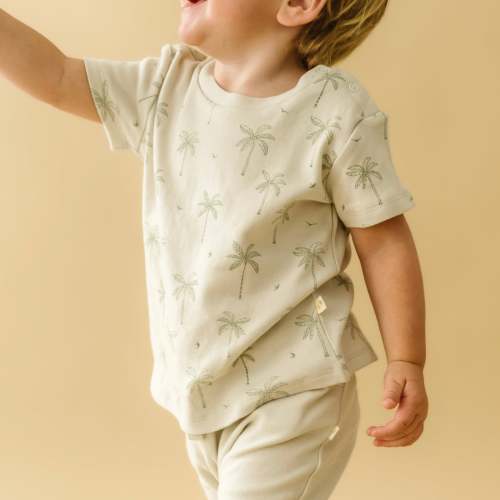 Organic Baby Toddler Tee & Pants Set - Tropical