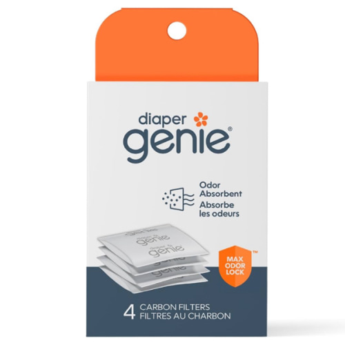 Diaper Genie Carbon Filter (4-Pack) | Diaper Pail Odor Eliminator & Deodorizer | Compatible with the Diaper Genie Complete and Expressions Pail