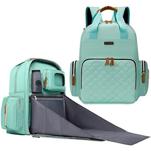 Diaper Bag Backpack with Changing Station, Baby Diaper Bag Organizer for Moms Dads Large Baby Changing Bags