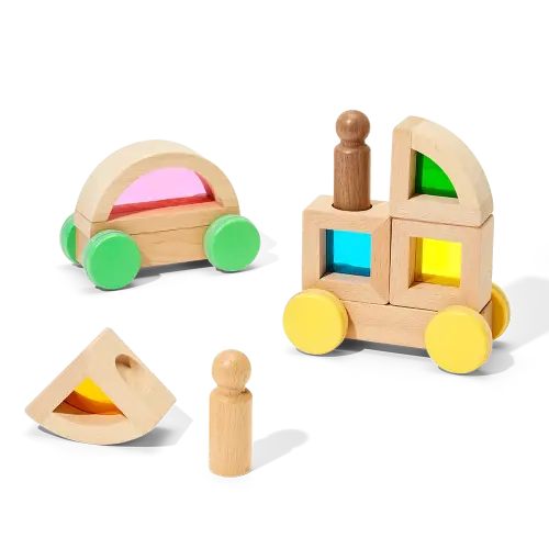 Rainbow Block Cars