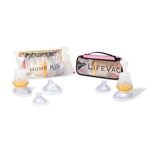 LifeVac Home & Pink Travel Kit Combo - Portable Suction Rescue Device, First Aid Kit for Kids and Adults, Portable Airway Suction Device for Children and Adults