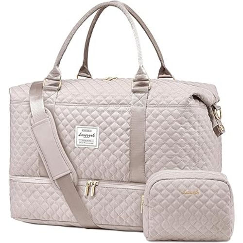 LOVEVOOK Travel Duffle Bag,Weekender Bags for Women with Shoe Compartment,Carry on Overnight Bag with Toiletry Bag,Gym Duffel Bag with Wet Pocket, Hospital Bags for Labor and Delivery