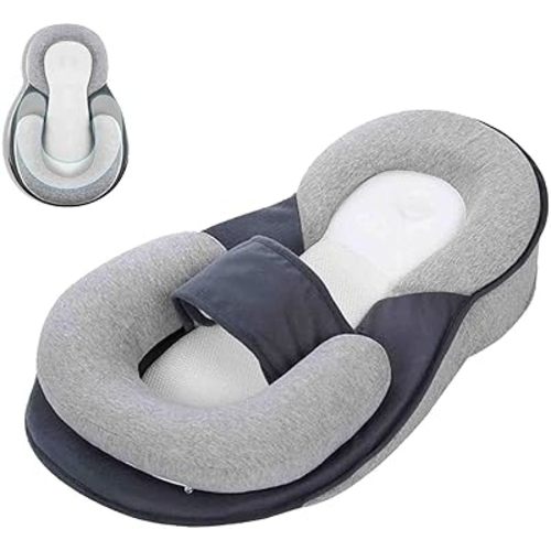 Baby Feeding Support Pillow, Baby Pillows for Sleeping for Newborn, Reflux Breastfeeding Nursing Pillow for Reducing Spit-Up, Bottle Feeding Detachable Pillow (1pc)