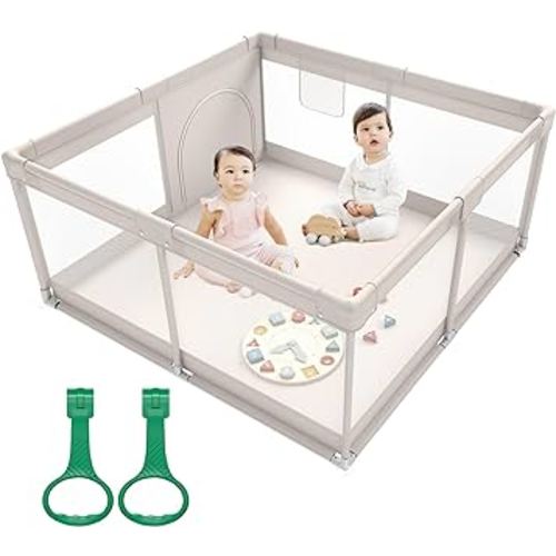 Baby Playpen, Playpen for Babies and Toddlers, Extra Large Playpen, Play pens for Babies and Toddlers （47 * 47inch playpen without mat