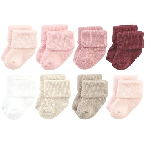 Hudson Baby Baby Girls' Cotton Rich Newborn and Terry Socks
