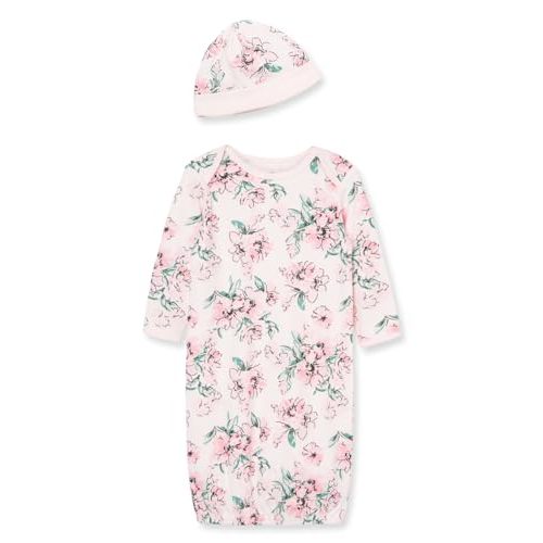 Little Me Baby Girls' 2-Piece Nightgown and Cap Set