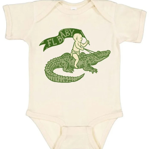 Florida Baby Onesie by Freehand Goods | Artwork by V. Steiner