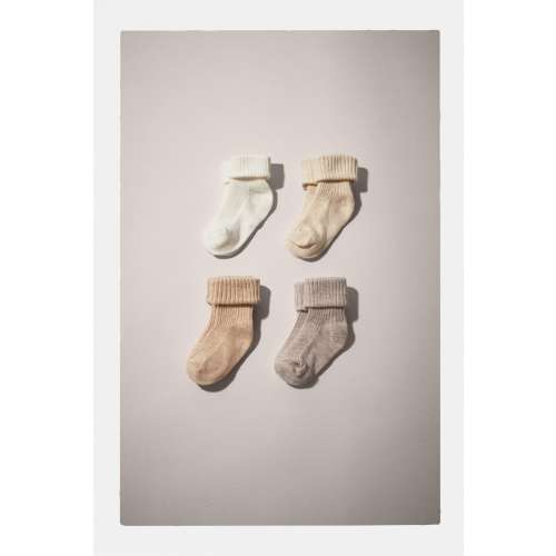 FOUR-PACK OF COLORFUL SOCKS - Light beige | ZARA United States