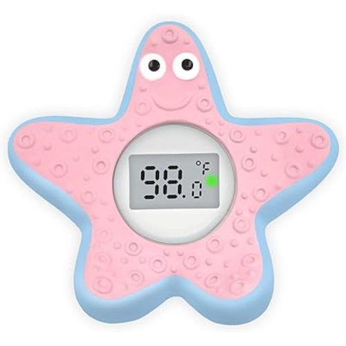 Baby Bath Thermometer Floating Toy, Safety Water Temperature Thermometer for Bathtub - Tub Toy Gift for Newborn Baby Shower, Infants, Toddlers, Kids (Starfish)