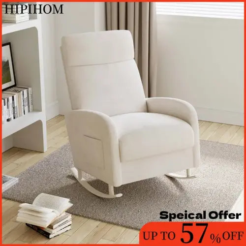 HIPIHOM Rocking Chair Nursery chair,Ergonomically Crafted Recliner, - TikTok Shop