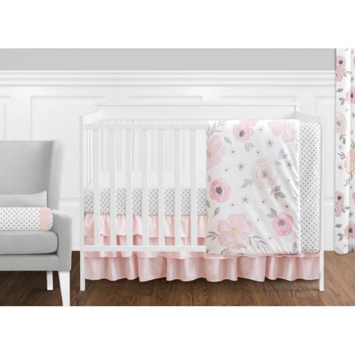 Sweet Jojo Designs Watercolor Floral 11 Piece Crib Bedding Set & Reviews | Wayfair