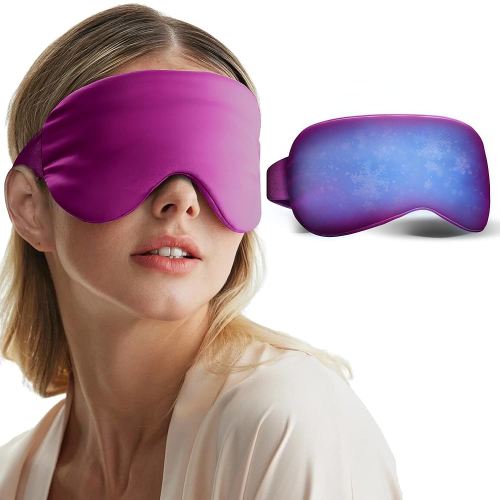 Cooling Eye Mask for Puffy Eyes Reusable Face Ice Pack(Purple)