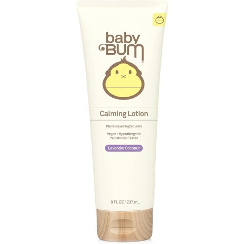 Baby Bum Calming Lotion | Moisturizing Baby Body Lotion for Sensitive Skin with Shea and Cocoa Butter| Lavender Coconut Fragrance| Gluten Free and Vegan | 8 FL OZ