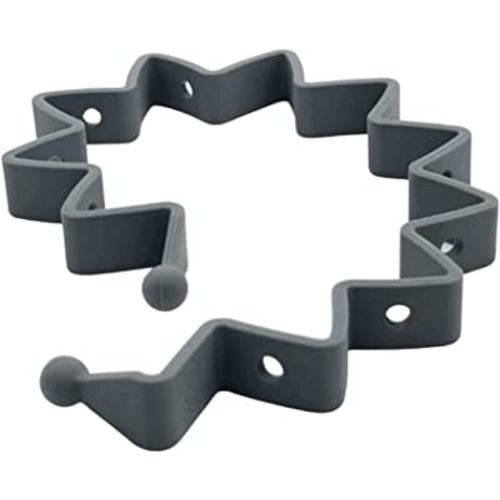 Busy Baby Toy Bungee for Baby Toys - Dishwasher Safe Toy Straps for Baby - Made with 100% Food-Grade Silicone - Pewter