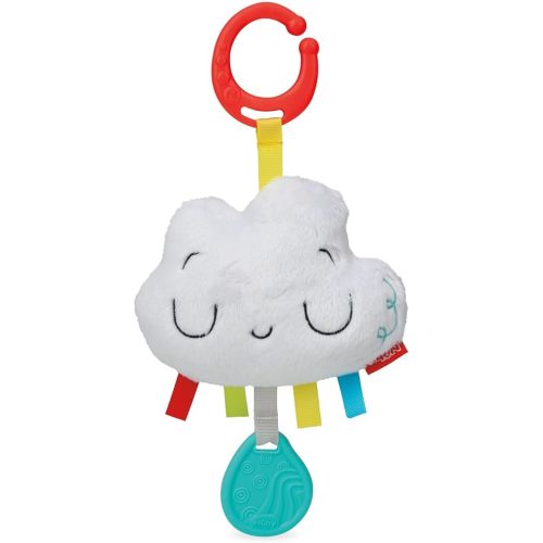 Nuby Cloud Chime Plush Teether - Baby Teething Toy for Car Seats and Strollers - 0+ Months
