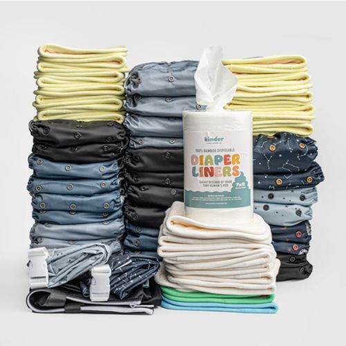 New Parent Starter Bundles: Pocket Cloth Diapers with Athletic Wicking Jersey. 21 diapers that will fit baby from newborn to potty training - just about all the diapers, inserts, and wet bags parents will need.