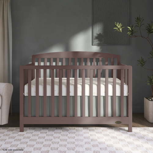 Dream On Me Odelle 5-in-1 Convertible Crib, Converts from Baby Crib to Toddler Bed, Day Bed, Kids Bed and Full Size Bed, Three Adjustable Mattress Height Positions, Baltic Amber