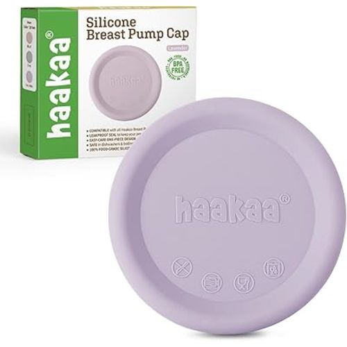 haakaa Manual Breast Pump Cap (Lavender) - Made of Premium Grade Silicone, Suitable for All haakaa Breast Pump