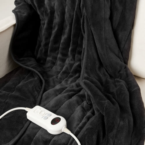 Heated Throw, Grey - Anko