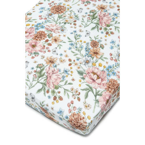 Muslin Fitted Crib Sheet - Secret Garden