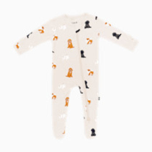 Kyte Baby Printed Zipper Footie - Fluffy Dog, 3-6 M