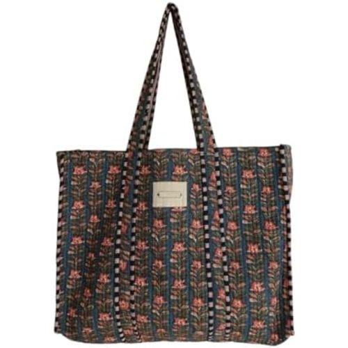 RAJBHOOMI HANDICRAFTS Women’s 100% Cotton Lightweight Shoulder Tote Bag with Interior Poeckt Casual Handbag for Women