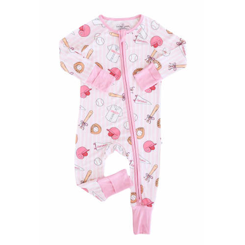 Ballpark Babes Convertible Zip Romper (6-12M)