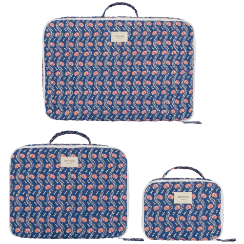 navy primrose packing cubes