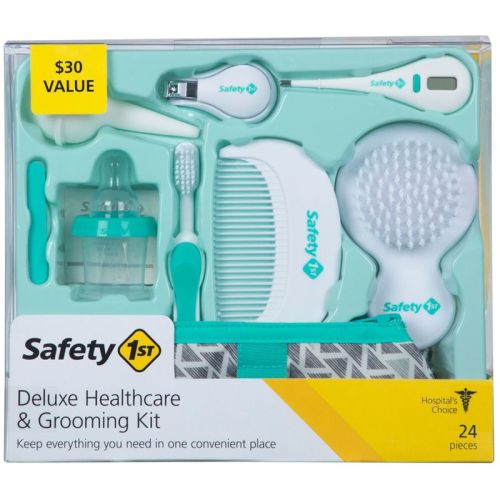 Safety 1st Deluxe Nursery Healthcare & Grooming Kit, Color: Pyramids Aqua