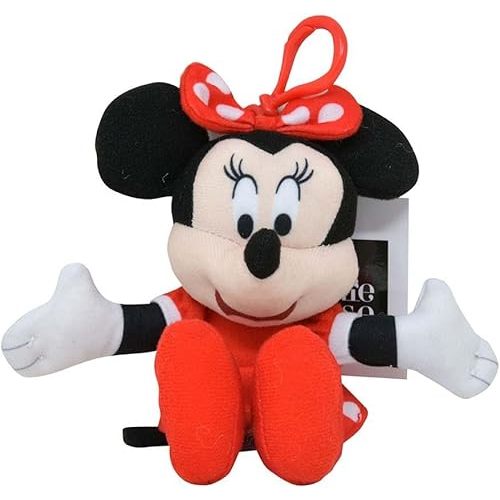 Minnie Mouse 6" Plush Zipper Pull – Soft Toy Clip Accessory for Bags and Backpacks