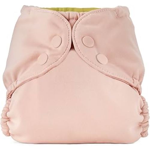 Esembly Cloth Diaper Outer, Waterproof Cloth Diaper Cover, Swim Diaper, Leak-Proof and Breathable Layer Over Prefolds, Flats or Fitteds, Reusable Diaper with Snap Closure, Size 1 (7-17lbs), Blush