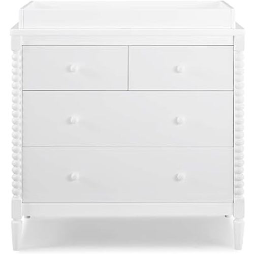 Saint 4 Drawer Dresser with Changing Top, Bianca White