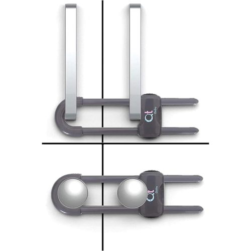 Baby Proofing Cabinet Locks (Pack of 6, Thunder Grey)